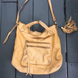 Lucky Brand Large Yellow Leather Bag